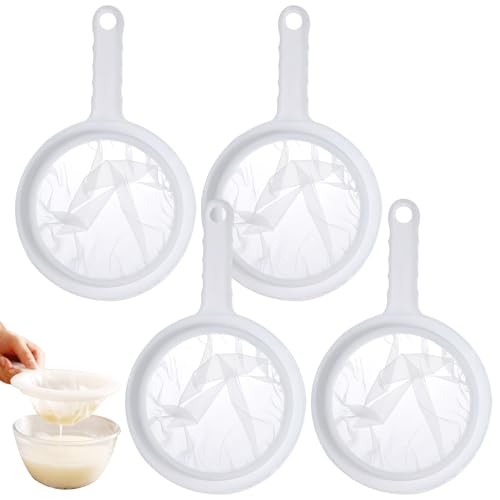 4 Stück Sieb Fein Plastik 200/400 Mesh Feines Sieb mit Griff Haarsieb Küche Feinsieb Sieb Feinmaschig Küchensieb Kunststoff Plastiksieb Kunststoffsieb Netzsieb Trichterfilter für Saft Milch Kaffee 4 Stück Sieb Fein Plastik 200/400 Mesh Feines Sieb mit Griff Haarsieb Küche Feinsieb Sieb Feinmaschig Küchensieb Kunststoff Plastiksieb Kunststoffsieb Netzsieb Trichterfilter für Saft Milch Kaffee von DAWRIS