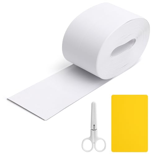 Weichsockelleiste Selbstklebend Weiß, 30x30mm 7 Meter Sockelleiste Selbstklebende, PVC Küchenabschlussleiste Flexibel Fussleisten Badezimmer, Flexible Knickleiste für Bad und Badezimmer von DAWRIS