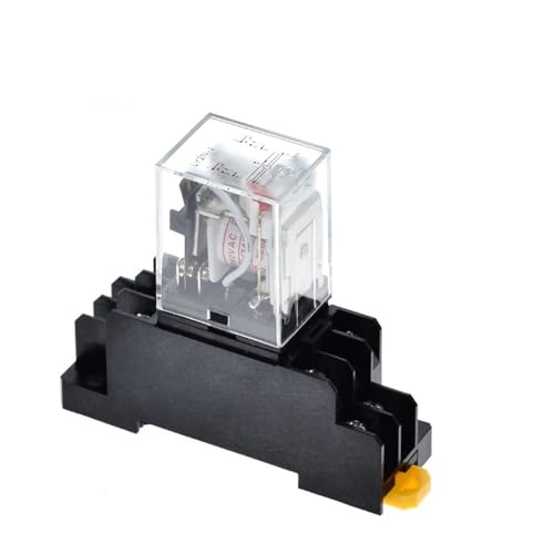 12V 24V DC 110V 220V AC Spule Power Relais Modul LY2NJ DPDT 8 Pin HH62P JQX-13F mit Sockel Basis(AC220V) von DAWSAXZKL