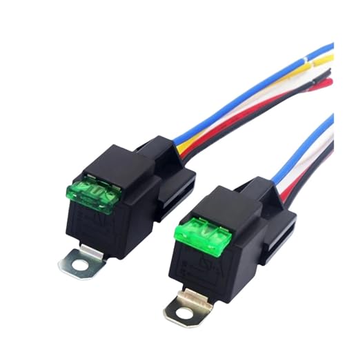 12V DC 4P 5P Auto Automotive Fused Relais 30A Schließer Relais Sicherung mit buchse draht(12V 4P with Socket) von DAWSAXZKL