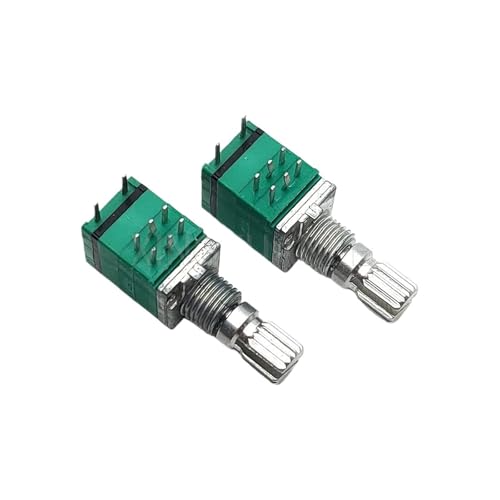 2 STÜCKE RK097 Typ Dual 8-Pin B10K B20K B50K B100K Mit Druckschalter Lautstärkeregelung Drehpotentiometer Blumenschaftlänge 15 MM(B20K) von DAWSAXZKL