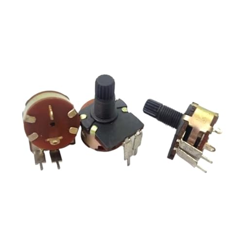 3 STÜCKE KC149 Einzelpotentiometer Mit Schalter B2M Gebogene Füße 2-Pin Blume Schaftlänge 15mm von DAWSAXZKL