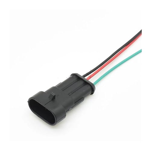 3-poliger männlicher und weiblicher wasserdichter Kfz-Stecker for Turbo-Drehzahlsensor-Kabelbaumstecker 282087-1 282105-1 mit 15 cm Drähten(MULTI) von DAWSAXZKL