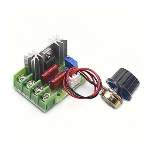 AC 220 V 2000 W SCR Spannungsregler Dimmen Dimmer Motordrehzahlregler Thermostat Elektronisches Spannungsreglermodul(2000W SCR with cable) von DAWSAXZKL