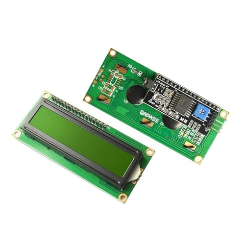 LCD1602+I2C 1602 16x2 1602A Blau/Grün-Bildschirm HD44780 Zeichen IIC/I2C Serial Interface Adaptermodul(Yellow Green I2C) von DAWSAXZKL