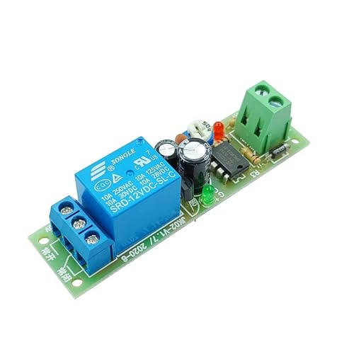 Verzögerungsrelaismodul 5 V 12 V 24 V Verzögerung monostabiles Relaismodul einstellbar 10 s 60 s 200 s Verzögerungszeitgeber Schließschalterrelais(DC 24V 0-60S) von DAWSAXZKL