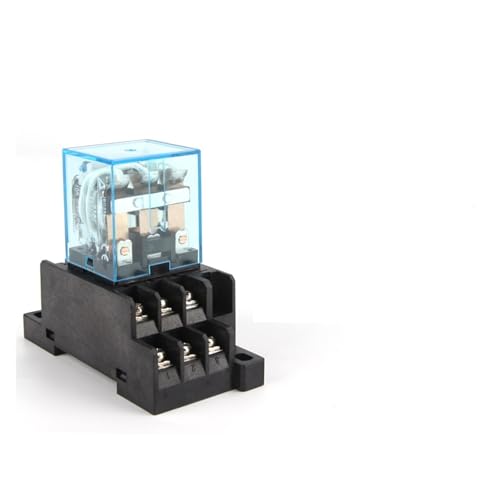 Zwischenrelais HH63P LY3NJ 10A Micro Kleines elektromagnetisches Relais ACDC12V24V AC110V 220V 380V Mit 11-poliger Sockelbasis PTF11A(With socket,AC 380V) von DAWSAXZKL