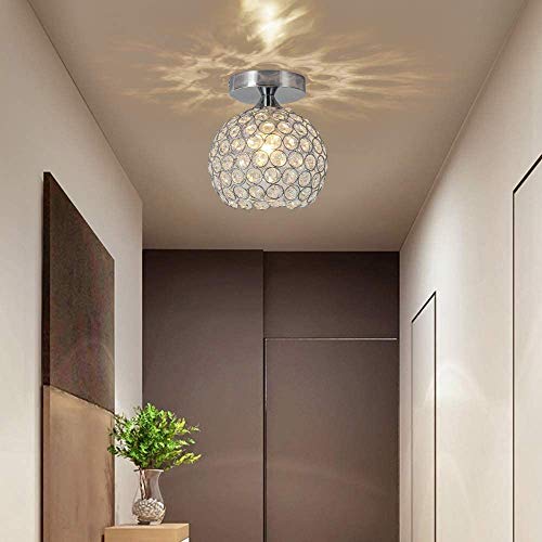 DAXGD Deckenlampe Moderne, Lampe Wohnzimmer, Kristall Deckenleuchte Leuchter für Wohnzimmer, Schlafzimmer, Korridor Dia 18cm von DAXGD