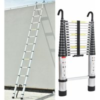 16.4ft / 5M Aluminium Verlängerungsleiter Heavy Duty Verlängerungsleiter Tragbare Dachbodenleitern Aluminium mit Dachhaken für Dachboden Loft von DAY PLUS