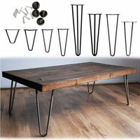 4 Zoll Schwarz Möbelfüße, 4er Set, Hairpin Legs Austauschbare Tisch &Schrank Beine Haarnadelbeine Tischgestell, mit Bodenschoner und Schrauben von DAY PLUS
