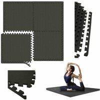 Dayplus - 60 cm x 60 cm eva Weichschaum Bodenmatten – Gym Bodenbelag Set, eva Puzzle Fliesen Schutzboden Set – Bodenschutz, von DAYPLUS