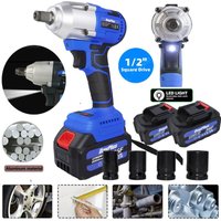 Dayplus - Bürstenloser Schlagschrauber 21V 1/2'' 2X 6.0AH Akkus + ladegerät + nüsse + koffer von DAY PLUS