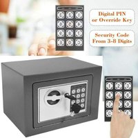 Dayplus - 4.6L -Grau Tresor Möbeltresor Doppelbartschloss Eisenstahl Safe mit elektronischem Zahlenschloss und 2 Schlüsseln für Geschäft von DAYPLUS
