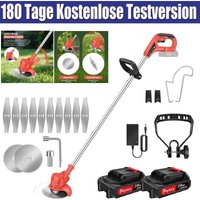 Day Plus - Akku Rasentrimmer Mit Akku und Ladegerät zubehör Freischneider Motorsense 1800W von DAY PLUS