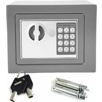 Dayplus - Tresor Klein Elektronischer Safe Schlüsseltresor Minisafe Wandtresor Mini Tresor Stahlsafe Möbeltresor Wandsafe Digital Sicher, 4.6L -Grau von DAYPLUS