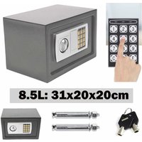 Dayplus - Elektronik Safe Tresor Möbeltresormit zahlenschloss und 2 Notschlüssel wasserdichte Sicherheitsbox Wandtresor Grau 31 x 20 x 20 cm von DAYPLUS