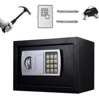 Dayplus - Elektronik Safe Tresor mit zahlenschloss und 2 Notschlüssel wasserdichte Sicherheitsbox Wandtresor Schwarz 31 x 20 x 20 cm von DAYPLUS