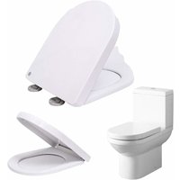 Dayplus - Luxus-Toilettensitz in D-Form mit Absenkautomatik, ergonomisches Design mit Schnellverschluss-Scharnieren, einfache Befestigung oben und von DAYPLUS