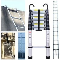 Dayplus - Mehrzweckleiter 6,2m Teleskopleiter mit Abnehmbarem Haken Alu-Klappleiter Rutschfester Ausziehbare Robust Stehleiter 150 kg/330 Pfund von DAYPLUS