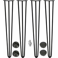 Möbelfüße, 4er Set, Hairpin Legs Austauschbare Tisch &Schrank Beine Haarnadelbeine Tischgestell, mit Bodenschoner und Schrauben Verfügbar 71cm Höhe von DAYPLUS