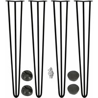 Möbelfüße, 4er Set, Hairpin Legs Austauschbare Tisch &Schrank Beine Haarnadelbeine Tischgestell, mit Bodenschoner und Schrauben Verfügbar 71cm Höhe von DAYPLUS