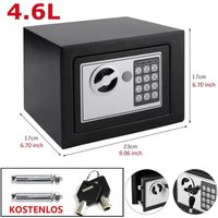 Day Plus - Möbeltresor Safe Elektronikschloss Tresor mit zahlenschloss & 2 Schlüssel Wandtresor Klein Elektronik Safe Doppelbolzenverriegelung von DAY PLUS