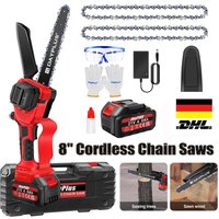 Neu Akku-Kettensäge Elektro Kettensägen 8inch Handkettensäge mit Ladegerät Akku von DAY PLUS