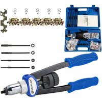 Profi Nietmutternzange Set Blindnietzange Set Nietmaschine Gewinde Nuss Nieten M5 - M12 Werkzeug Mit 150 Nietmuttern von DAYPLUS