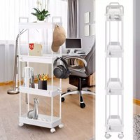 Standregal Lagerregal Metall Regal mit Haken 4 Etagen Bücherregal Küchenregal von DAY PLUS