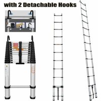 Teleskopleiter ausziehbar 16.5FT 5M Höhe Anlege- Klappleiter 150kg Belastbarkeit von DAYPLUS