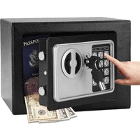 Tresor Möbeltresor Doppelbartschloss Eisenstahl Safe mit elektronischem Zahlenschloss und 2 Schlüsseln für Geschäft Bargeld/Geld/Schmuck/Wertsachen, von DAYPLUS