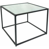 Beistelltisch Metall schwarz mit Glasplatte 42 x 42 x 42 cm Tisch eckig - Schwarz von DAY USEFUL EVERYDAY