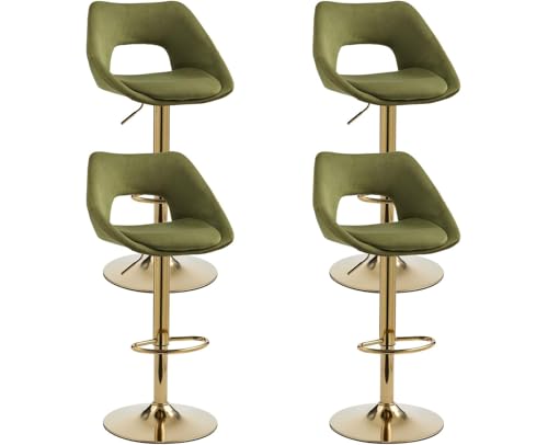 DAYALANE 360°Drehbar Barhocker 2er Set, Barstuhl Hochstuhl Samt Höhenverstellbar mit Rückenlehne, Moderner Bar Stool für Esszimmer Küche Bistro Theke, Grün DAYALANE 360°Drehbar Barhocker 2er Set, Barstuhl Hochstuhl Samt Höhenverstellbar mit Rückenlehne, Moderner Bar Stool für Esszimmer Küche Bistro Theke, Grün von DAYALANE