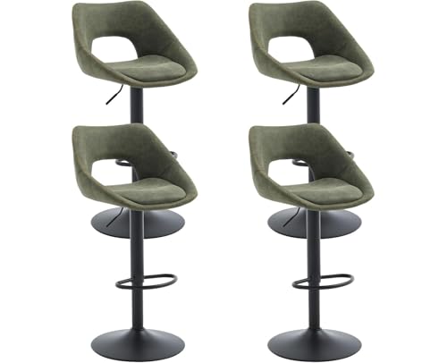 DAYALANE 360°Drehbar Barhocker 4er Set, Barstuhl Hochstuhl PU Kunstleder Höhenverstellbar mit Rückenlehne, Moderner Bar Stool für Esszimmer Küche Bistro Theke, Grün DAYALANE 360°Drehbar Barhocker 4er Set, Barstuhl Hochstuhl PU Kunstleder Höhenverstellbar mit Rückenlehne, Moderner Bar Stool für Esszimmer Küche Bistro Theke, Grün von DAYALANE