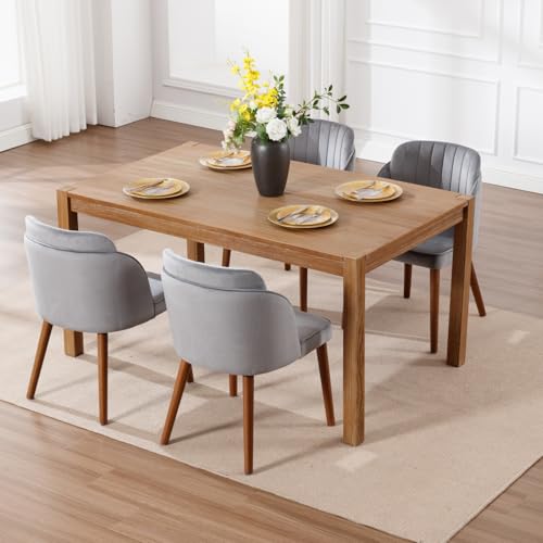 DAYALANE Esszimmerstühle 4er Set, Küchenstuhl Polsterstuhl mit Holzbeinen aus Samt, Getuftete Rückenlehne Wohnzimmerstuhl für Esszimmer Wohnzimmer Küche Schlafzimmer, Grau DAYALANE Esszimmerstühle 4er Set, Küchenstuhl Polsterstuhl mit Holzbeinen aus Samt, Getuftete Rückenlehne Wohnzimmerstuhl für Esszimmer Wohnzimmer Küche Schlafzimmer, Grau von DAYALANE