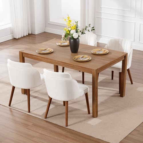 DAYALANE Esszimmerstühle 4er Set, Küchenstuhl Polsterstuhl mit Holzbeinen aus Samt, Getuftete Rückenlehne Wohnzimmerstuhl für Esszimmer Wohnzimmer Küche Schlafzimmer, Weiß DAYALANE Esszimmerstühle 4er Set, Küchenstuhl Polsterstuhl mit Holzbeinen aus Samt, Getuftete Rückenlehne Wohnzimmerstuhl für Esszimmer Wohnzimmer Küche Schlafzimmer, Weiß von DAYALANE