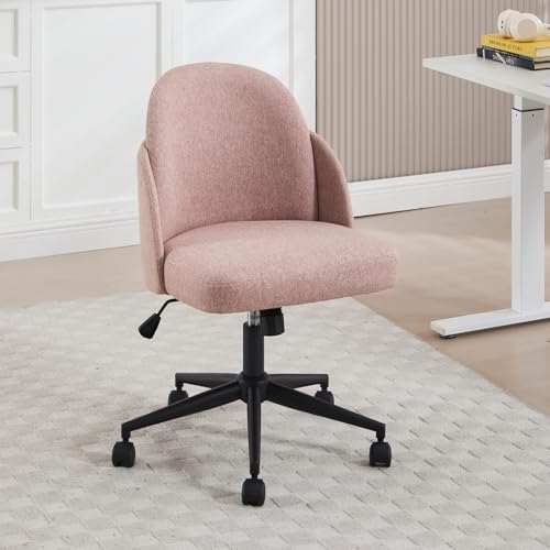 DAYALANE Homeoffice Stuhl aus Leinen, Schminkstuhl Bürostuhl höhenverstellbar Drehstuhl mit Armlehnen, Schreibtischstuhl Wippfunktion für Büro Arbeitszimmer Schlafzimmer Schminken Gaming, Rosa DAYALANE Homeoffice Stuhl aus Leinen, Schminkstuhl Bürostuhl höhenverstellbar Drehstuhl mit Armlehnen, Schreibtischstuhl Wippfunktion für Büro Arbeitszimmer Schlafzimmer Schminken Gaming, Rosa von DAYALANE