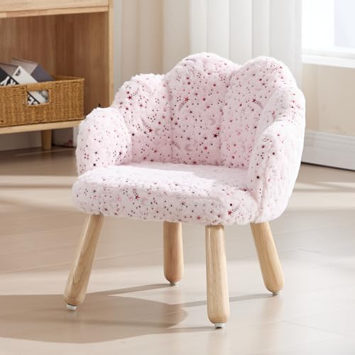 DAYALANE Kunstfell Kindersessel, Kinderstuhl Kindercouch Mini Sessel mit Blütenförmige Rückenlehne Holzbeinen, Kindersofa Spielsofa für Kinder mit Armlehne für Kinderzimmer Spielzimmer, Rosa DAYALANE Kunstfell Kindersessel, Kinderstuhl Kindercouch Mini Sessel mit Blütenförmige Rückenlehne Holzbeinen, Kindersofa Spielsofa für Kinder mit Armlehne für Kinderzimmer Spielzimmer, Rosa von DAYALANE