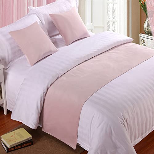 Bettläufer, Einzelbett, weicher Samt-Dekor, Bettüberwurf, rosa Luxus-Tagesdecke, Bettläufer für Fußbett, Schal, Bett-Endtuch für Hotel, Schlafzimmer, Hochzeitszimmer, 180 x 50 cm von DAYDAY helper