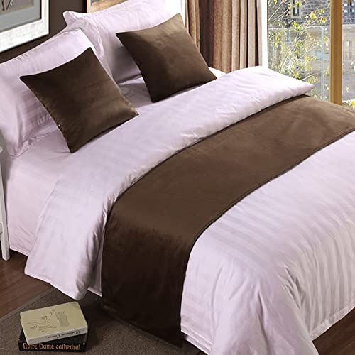 Bettläufer, Kingsize-Bett, weicher Samt-Dekor, Bettüberwurf, Bettläufer für Fußbett, Bett, Schal, Bett-Endtuch für Hotel, Schlafzimmer, Hochzeitszimmer, 240 x 50 cm von DAYDAY helper