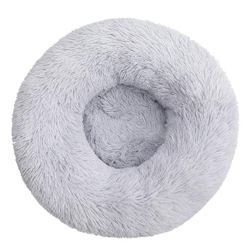 DAYKETNE Donut-Hundebett, Groß, Waschbares Katzen-/Kätzchenbett, D: 40–120 cm, Einfarbiger, Flauschiger Plüsch-Hundekorb mit Rutschfester Unterseite,LightGray-40CM DAYKETNE Donut-Hundebett, Groß, Waschbares Katzen-/Kätzchenbett, D: 40–120 cm, Einfarbiger, Flauschiger Plüsch-Hundekorb mit Rutschfester Unterseite,LightGray-40CM von DAYKETNE