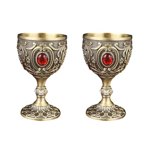 2pcs 30ml Weingläser Vintage Mittelalterlich Goblet Trinkglas Trinkbecher Kommunionen Party Haushaltsgeschenk 2pcs 30ml Weingläser Vintage Mittelalterlich Goblet Trinkglas Trinkbecher Kommunionen Party Haushaltsgeschenk von DAYLIGHE