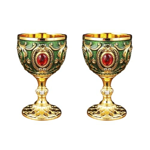 2pcs 30ml Weingläser Vintage Mittelalterlich Goblet Trinkglas Trinkbecher Kommunionen Party Haushaltsgeschenk von DAYLIGHE