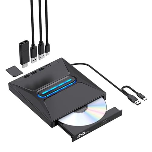 DAYLIGHE Externe Festplattenlaufwerk USB3.0 Schnelltransfer Disc Burning Player 7 Portfunktionen Für PC Desktop Geräte von DAYLIGHE