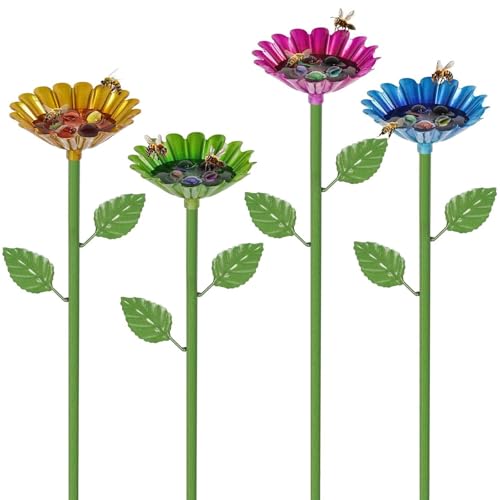 DAYLIGHE Outdoor Vogelbadschale Mit Vogelverzierung Für Garten Decors Robuste Metallkonstruktion Stallstaffel Basis von DAYLIGHE