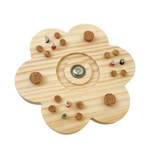 DAYLIGHE Vogelblock Spielzeug Bird Käfig Spielzeug Kaut Puzzle Block Rotierende Kork Vogelkäsezubehör Blockier Unterhaltungsspielzeug Häppchen Spielzeug von DAYLIGHE