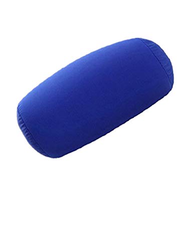 daynecety Micro Mini Mikroperlen Nackenrolle Lendenkissen, Rolle Nackenkissen Spalte Kissen Kissen für Reisen schlafen Bett Massage Yoga Fuß-leg-rests dunkelblau von DAYNECETY