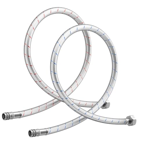 DAYONE 2 Stück Wasserhahn Schlauch, G3/8 x M10 Anschlussschlauch Armatur 60CM, Flexschlauch Verlängerung, SUS304 Edelstahl Anschlussschlauch Armatur, Flexschlauch Armatur für Küche und Badezimmer DAYONE 2 Stück Wasserhahn Schlauch, G3/8 x M10 Anschlussschlauch Armatur 60CM, Flexschlauch Verlängerung, SUS304 Edelstahl Anschlussschlauch Armatur, Flexschlauch Armatur für Küche und Badezimmer von DAYONE