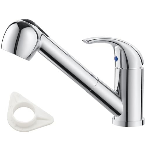 DAYONE Küchenarmatur mit Ausziehbarer Brause, SUS304 Edelstahl Hochdruck Wasserhahn Küche, Mischbatterie Küche mit 2 Strahlarten, 360° Drehbar Spültischarmatur für Küche, Chrom von DAYONE
