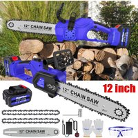 Dayplus - 12' Elektro Kettensäge Akku Kettensäge + Akku Ladegerät Baumsäge Handkettensäge von DAYPLUS